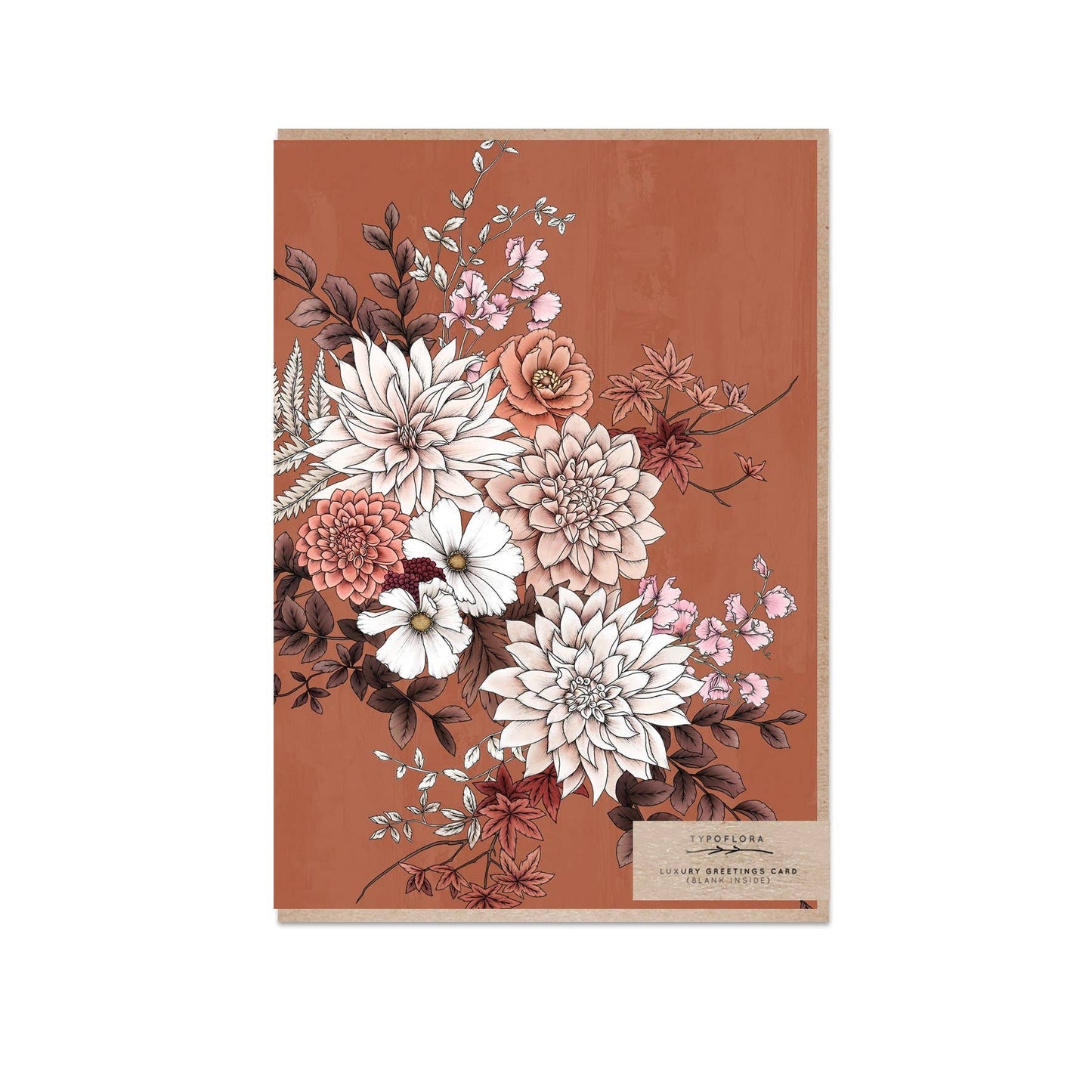 Florist Bouquet In Rust Card