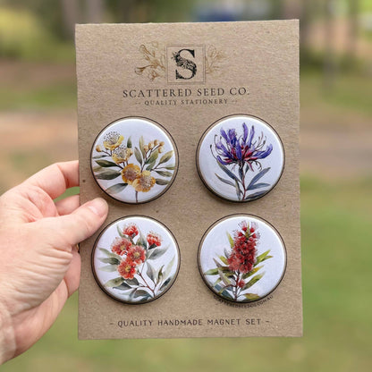 AUSTRALIAN FLORALS Large Magnets set of 4 - SET B