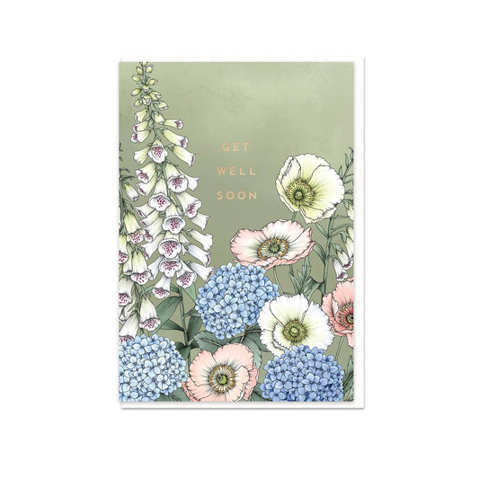 Foxgloves Get Well Card