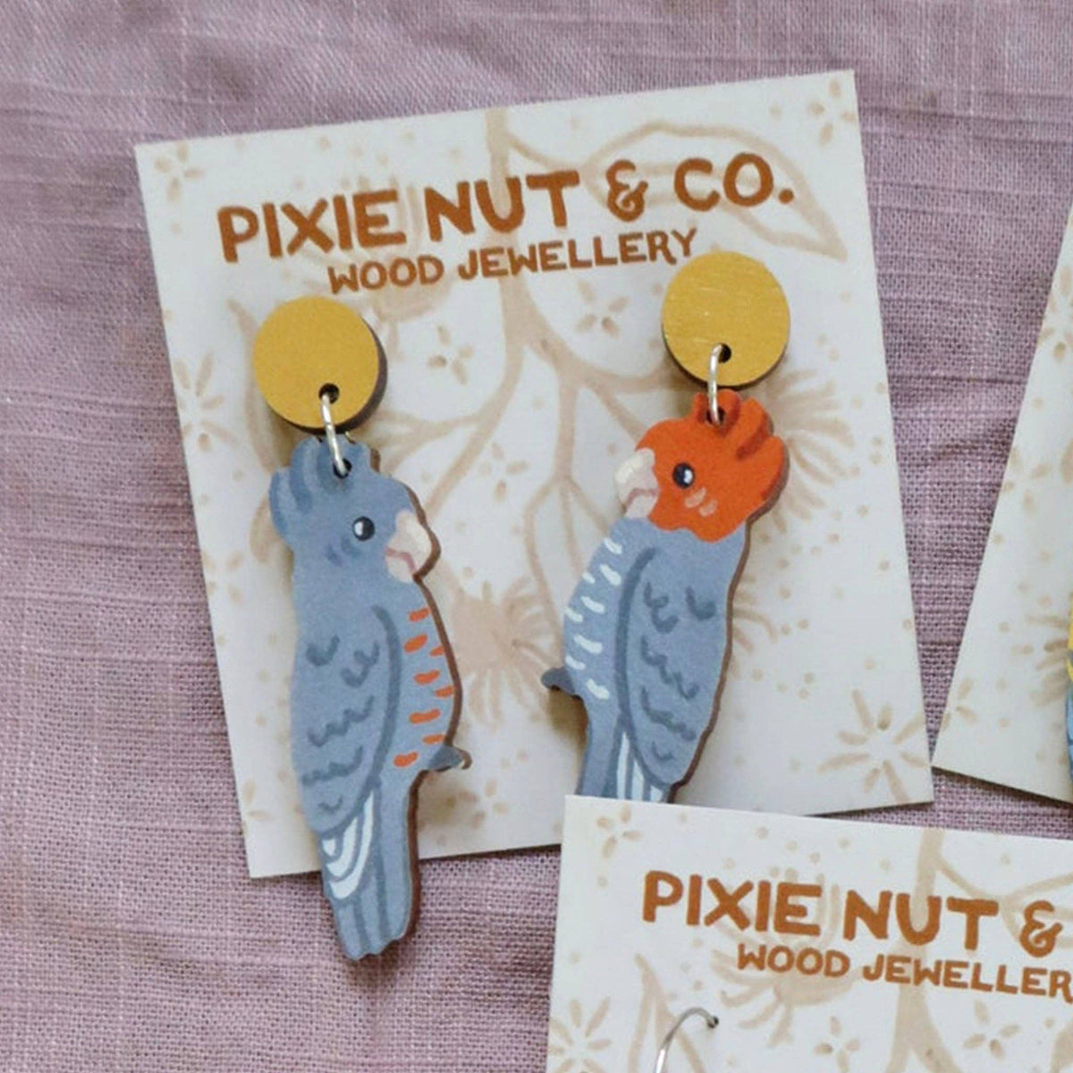 Earrings - Gang Gang Cockatoo Australian Bird
