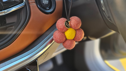 Sandalwood & Vanilla Felt Flower Air Freshener