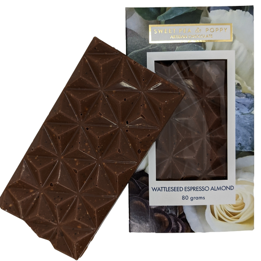 'Wattleseed Espresso Almond' Artisan Chocolate Bar