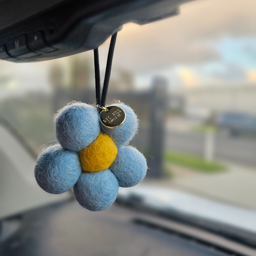 Sandalwood & Vanilla Felt Flower Air Freshener