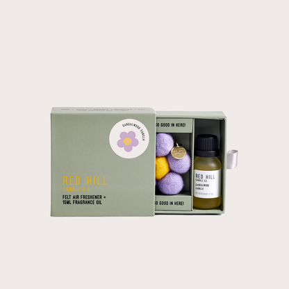 Sandalwood & Vanilla Felt Flower Air Freshener