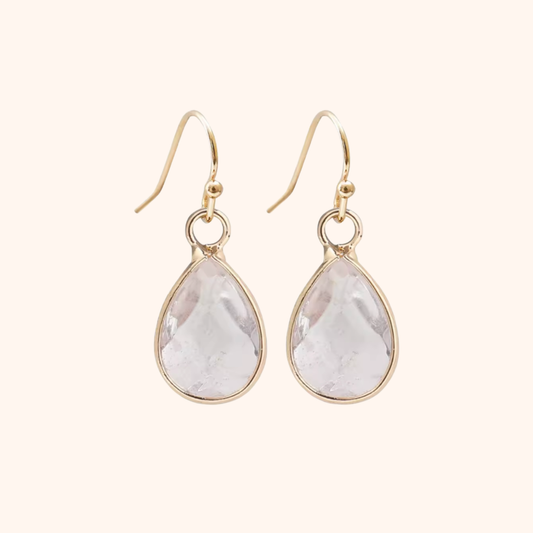 SHANTI LOVE EARRINGS [CLEAR QUARTZ]