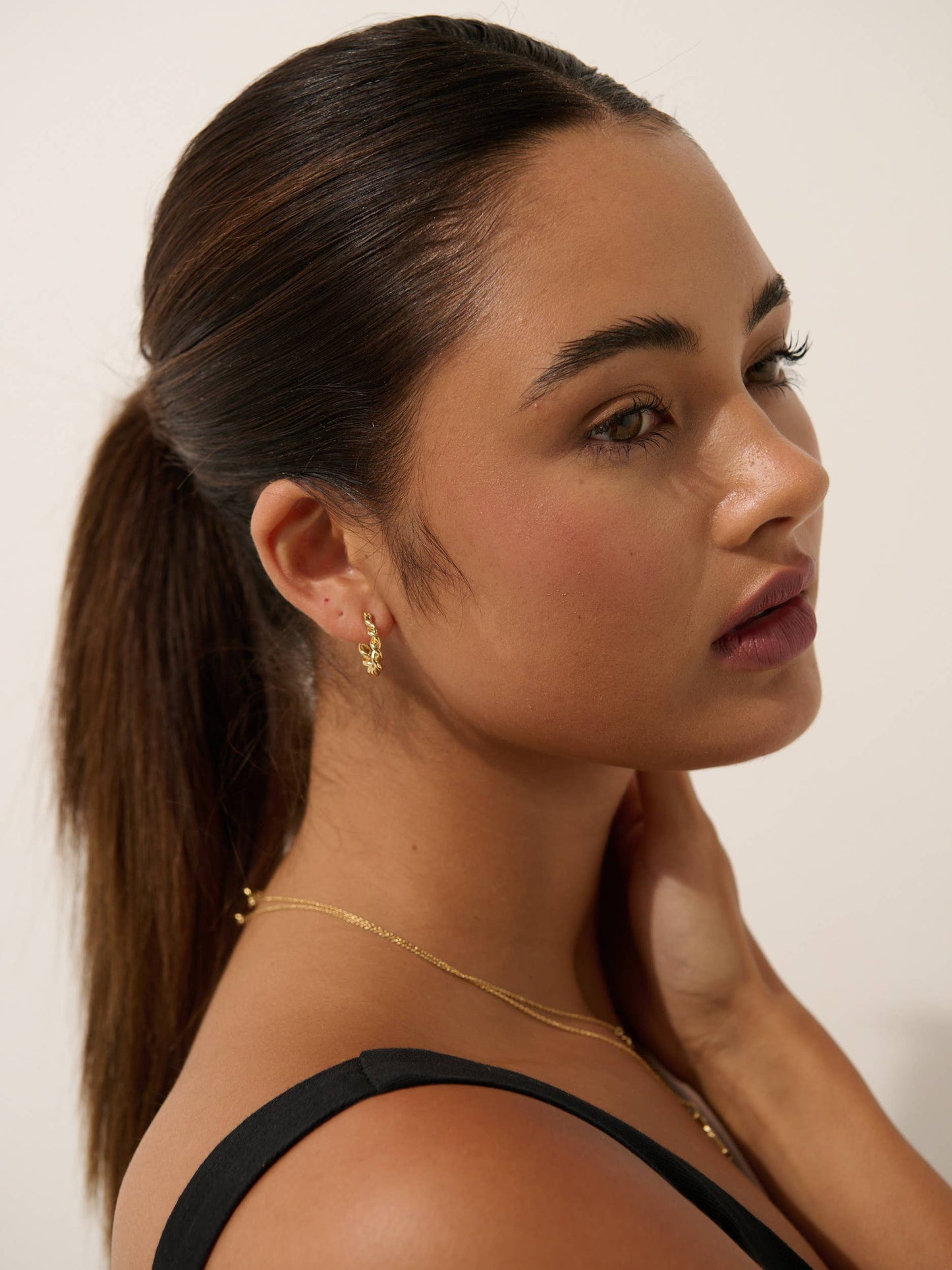 Lelia 18K Gold Plated Hoop Earrings