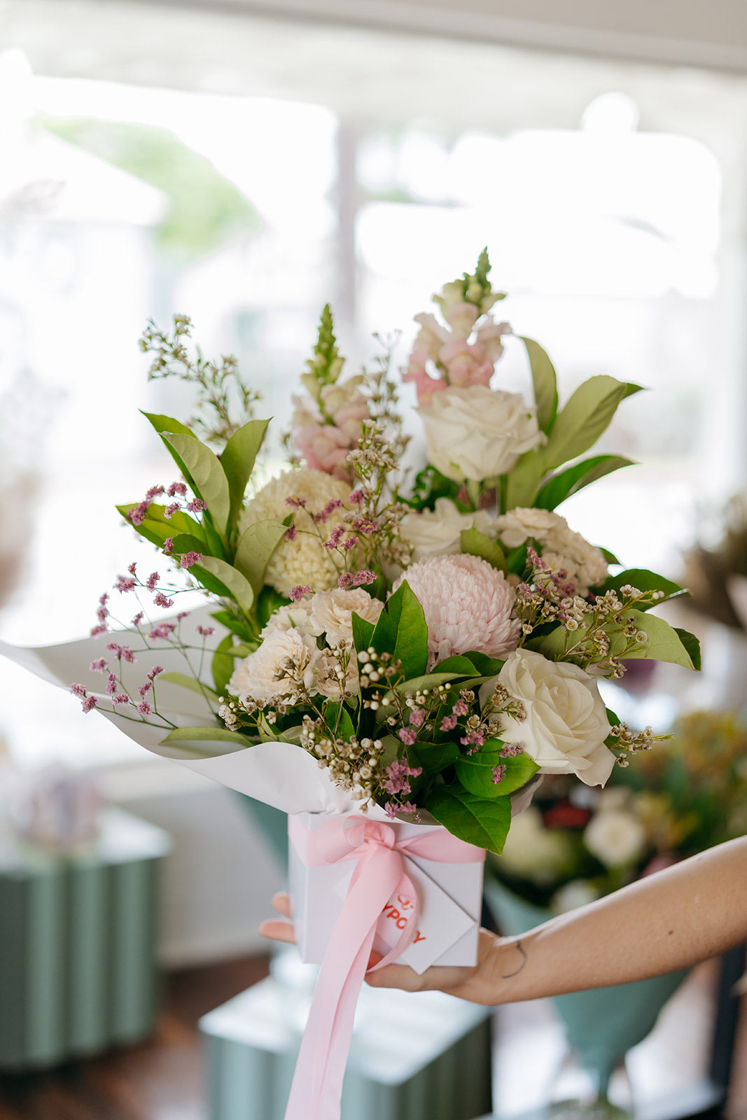 Pastel Blooms Box Arrangement - Florist Choice