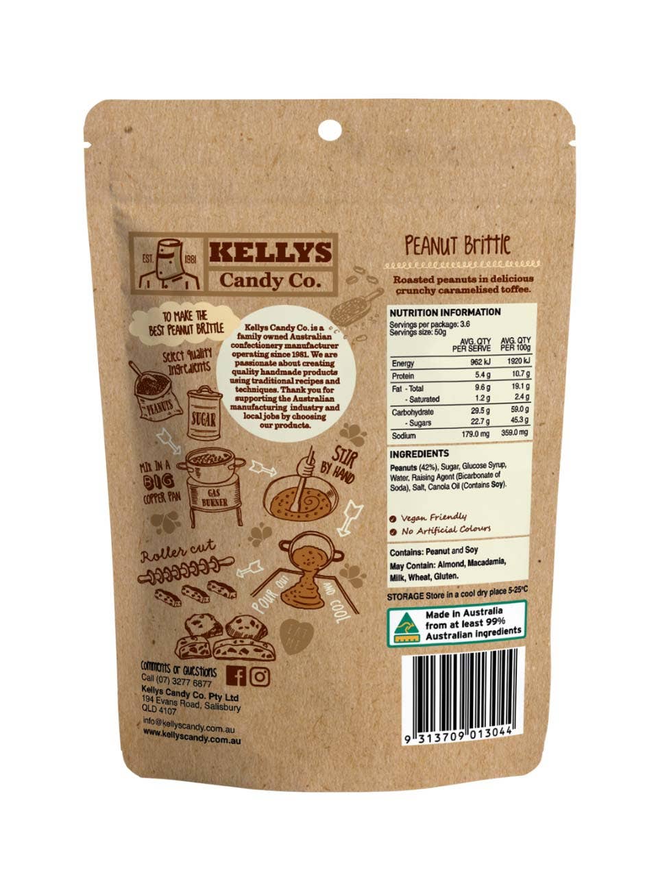 Peanut Brittle - Pouch 180g