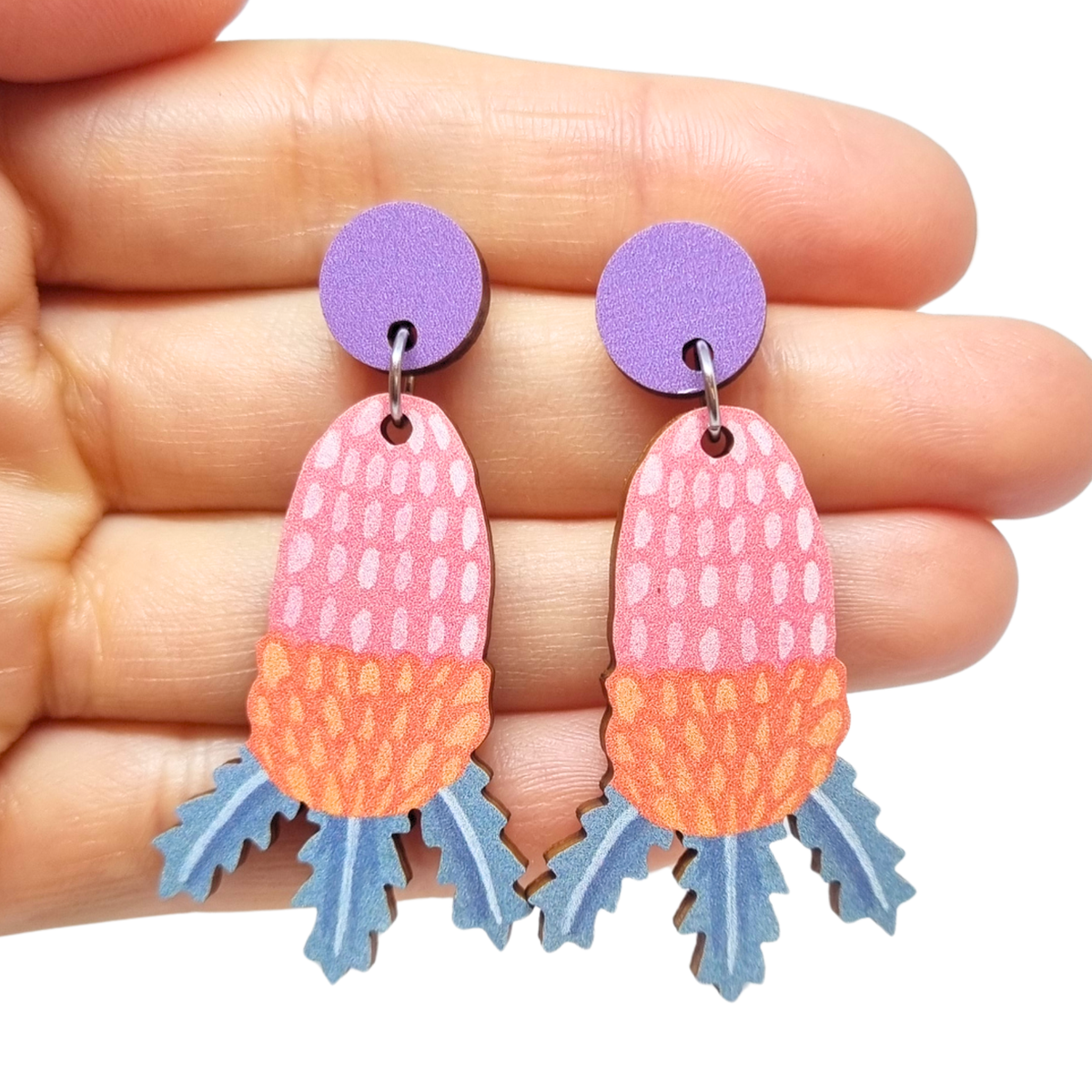 Earrings - Banksia Australian Wildflower