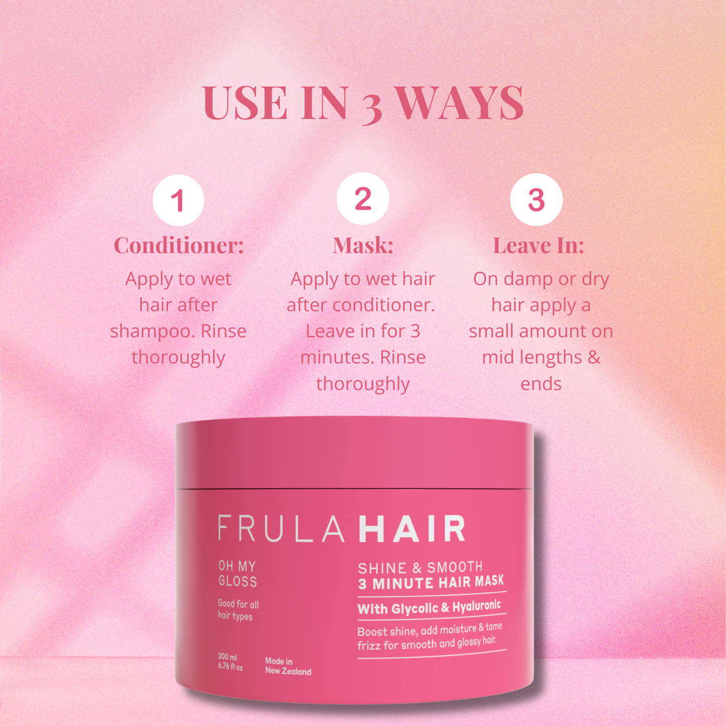 Frula - Oh My Gloss Shine & Smooth 3 Minute Hair Mask