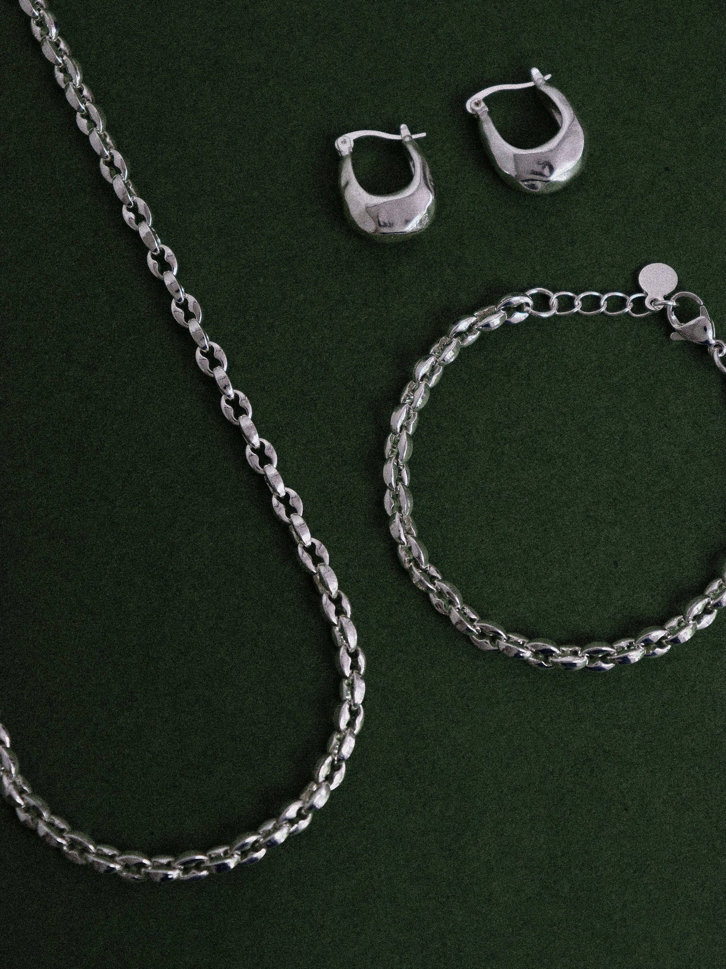 Kuba Brushed Sterling Silver Plated Earrings