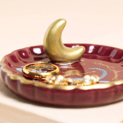 Leopard Spirit Animal Scalloped Edge Ceramic Trinket Dish