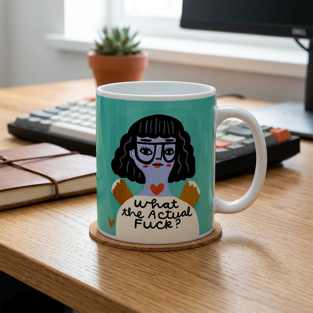 What The Actual Fuck Grumpy Angel Mug