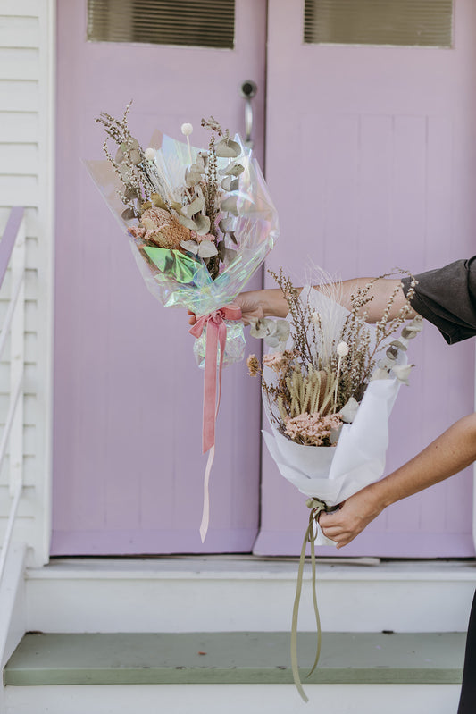 Soft Pink Dried Flower Bouquet PRE-ORDER