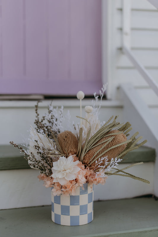 Everlasting Blue Vase Arrangement PRE-ORDER